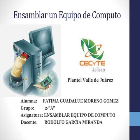 Ensamblar un Equipo de Computo | PPT
