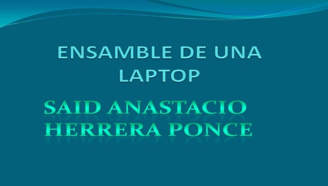 Ensamble de una laptop said