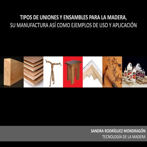 Ensambles y sistemas de unión con madera