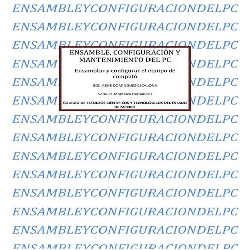 Ensamble y configuracion del pc