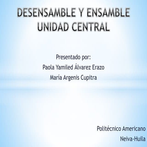 Ensamble y desensamble