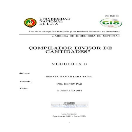 Compilador divisor de cantidades con Jflex y Cup