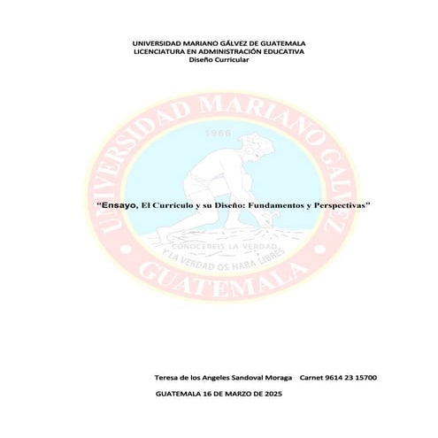 Ensayo "Diseño e innovación Curricular " | DOCX