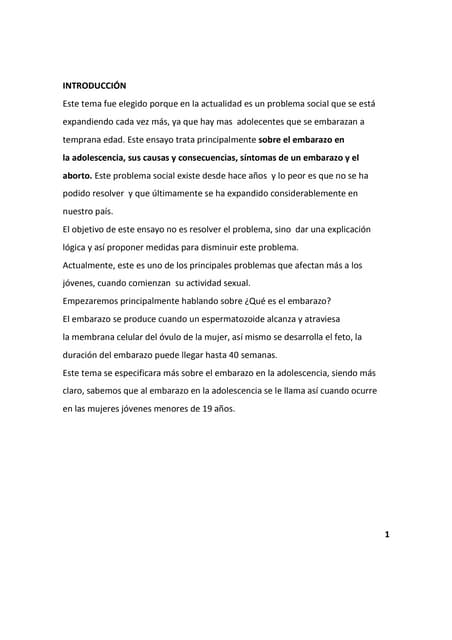 Embarazos A Temprana Edad