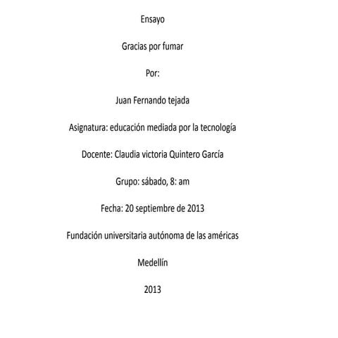 Gracias por Fumar - Thank you for Smoking