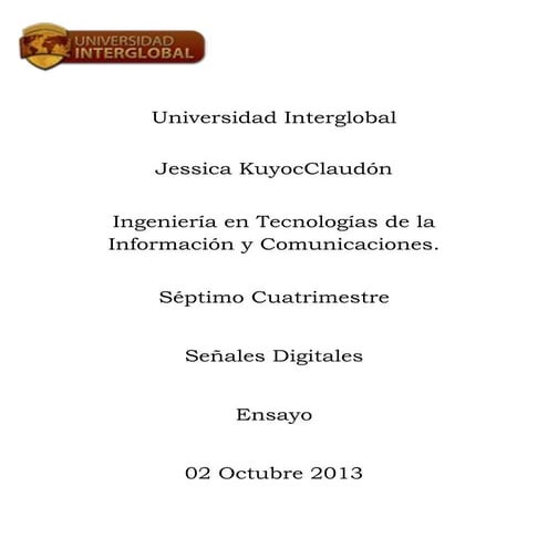 Ensayo  Señales Digitales