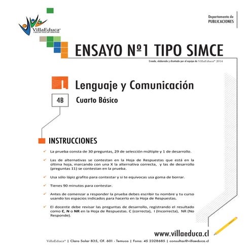 Ensayo1 simce lenguaje_4_basico_2014