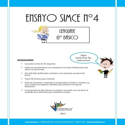Ensayo4 simce lenguaje_8_basico_2011