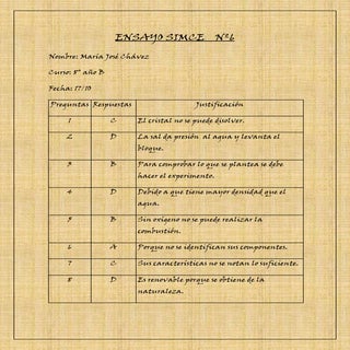 Respuestas "Ensayo Simve n° 6"