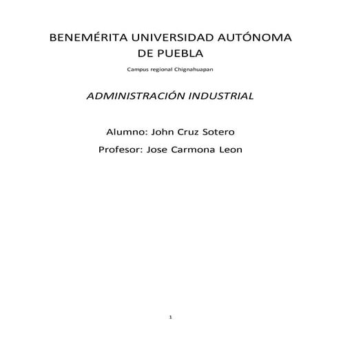 Ensayo administracion industrial