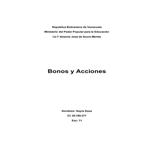  Bono y Acciones