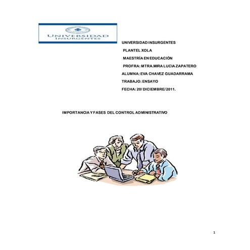 Ensayo control  administrativo