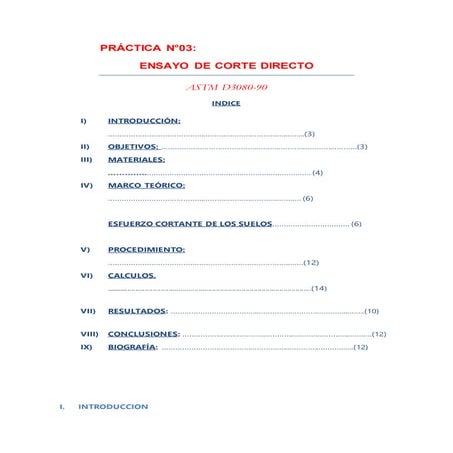 Ensayo de corte directo