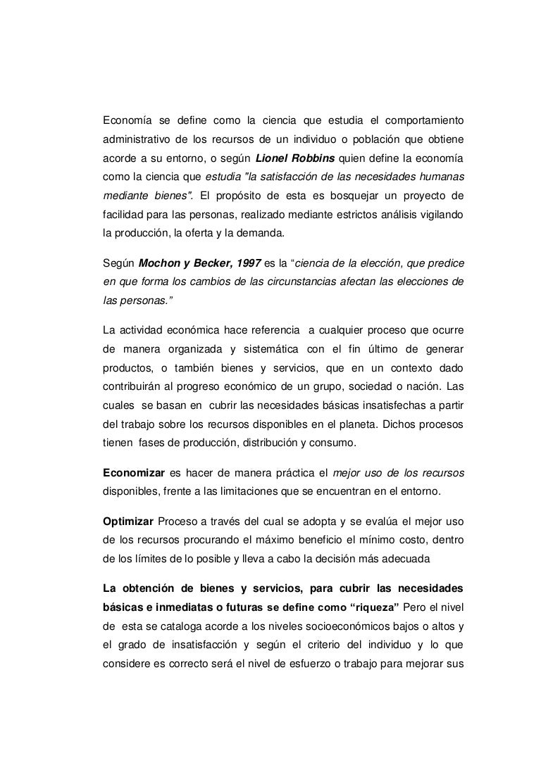 Ensayo de economía Ensayo de economía