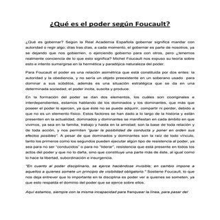 Ensayo sobre Michel Foucault y el p...