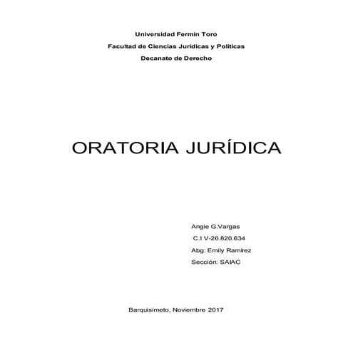 Ensayo de la oratoria