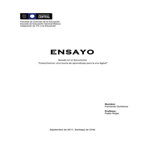 Ensayo del conectivismo