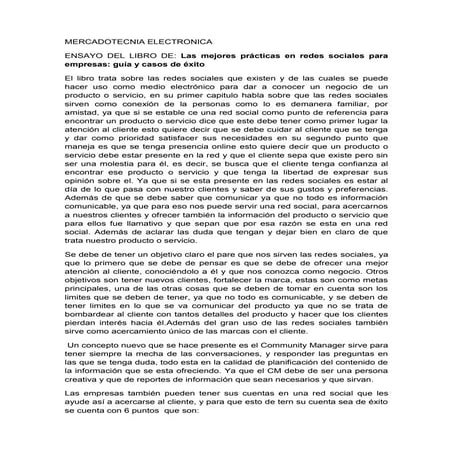 Ensayo del libro de mercadotecnia electronica