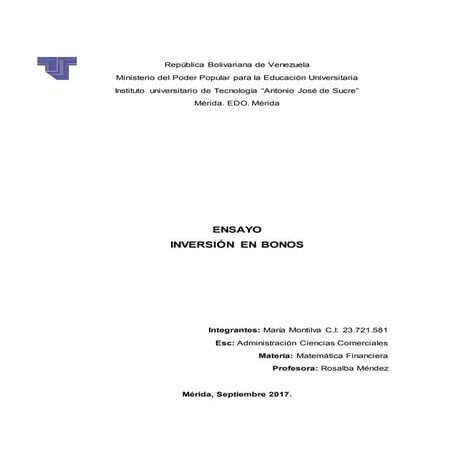 Ensayo de matematica