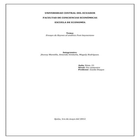 Ensayo de post kenesianos j