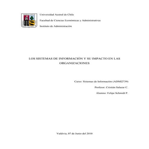 Ensayo de sistemas de información en ciencias empresariales