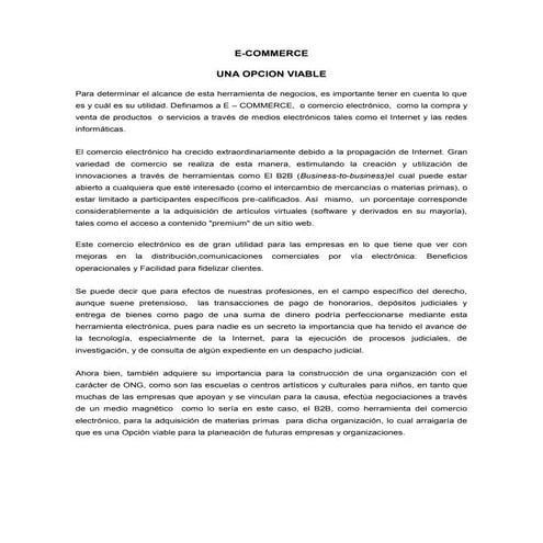 Ensayo e commerce | DOCX