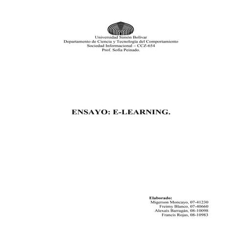 Ensayo e learning | DOCX