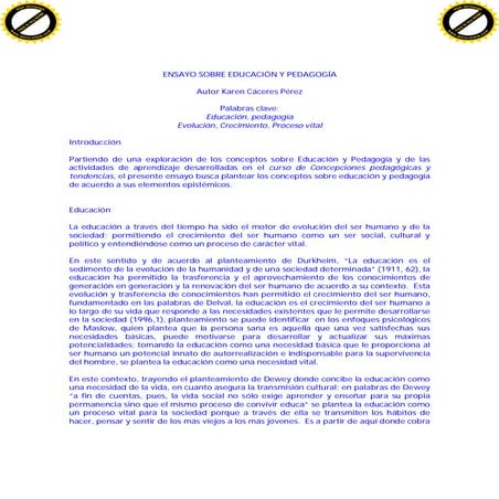 Ensayo EducacióN Pedagogia Gkcp