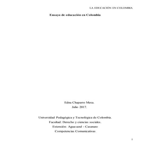 Ensayo educacion