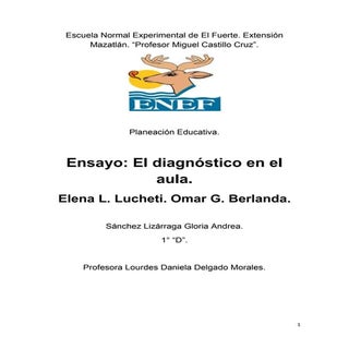 Ensayo el diagnostico en el aula