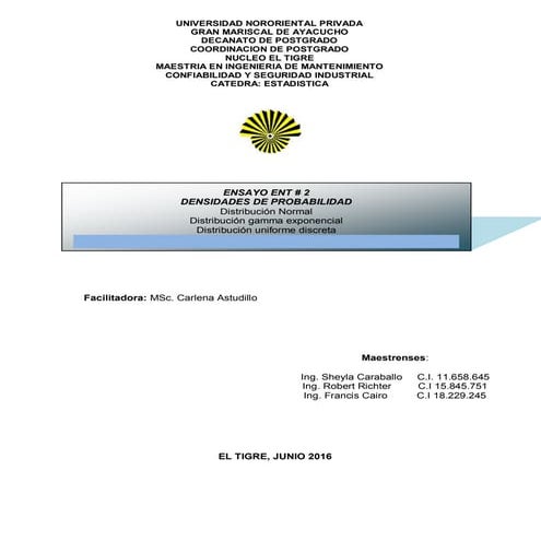 Ensayo ent # 2   densidades probabilisticas