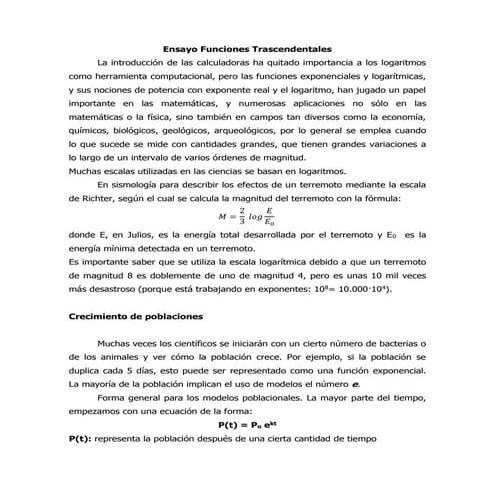Ensayo funciones trascendentales miguel