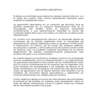 Ensayo geometria descriptiva