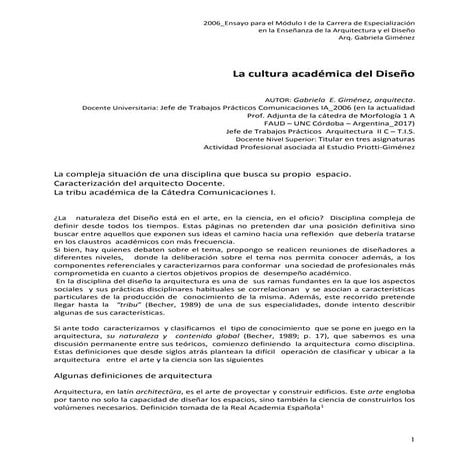 Ensayo gg la cultura académica del diseño  las tribus