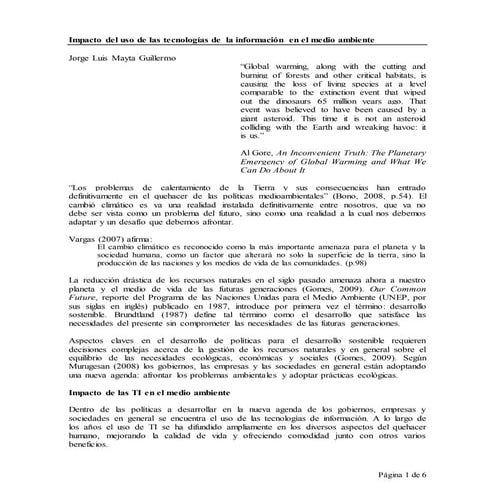 Ensayo sobre Green IT