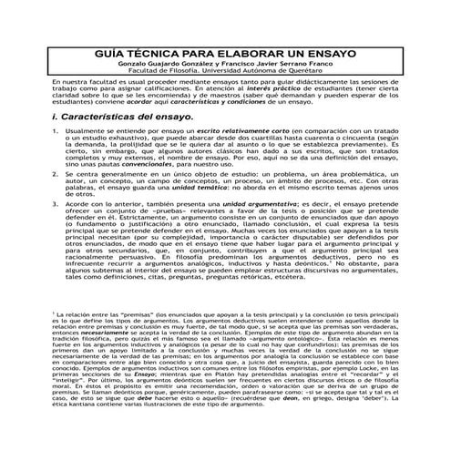 Cómo elaborar un Ensayo