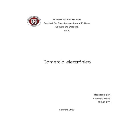 Ensayo comercio electronico - maria silva | DOCX
