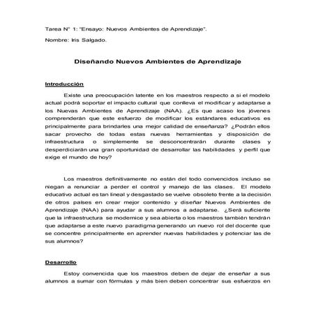 Diseñando Nuevos Ambientes de Aprendizaje