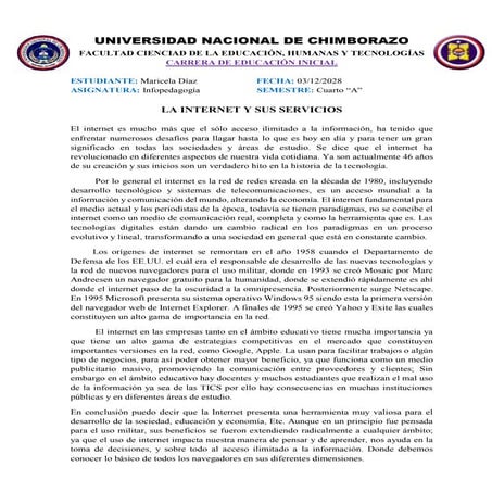 ENSAYO HISTORIA DEL INTERNET