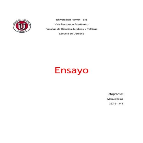 Ensayo. Derecho Penal