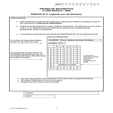 Ensayo  matemáticas