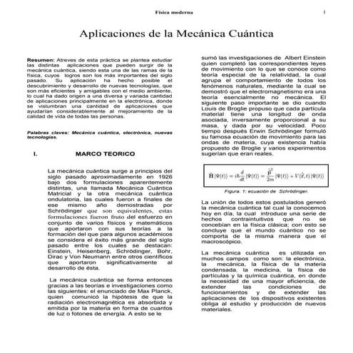 Ensayo mecanica cuantica