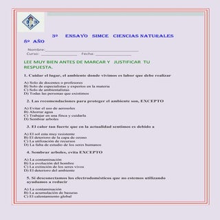 Ensayo nº  3  ciencias