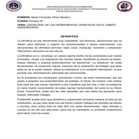 Ensayo ofimatica