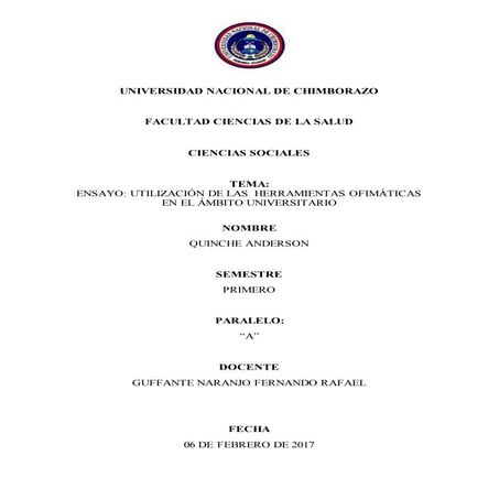 Ensayo ofimatica