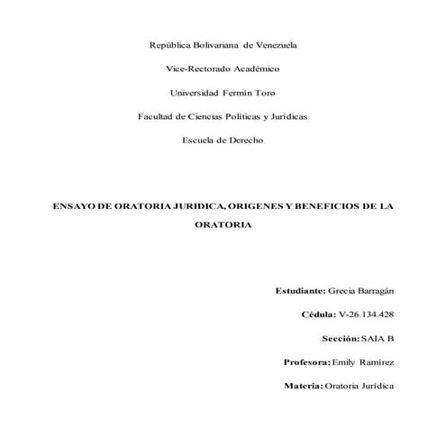 Ensayo oratoria juridica grecia barragan