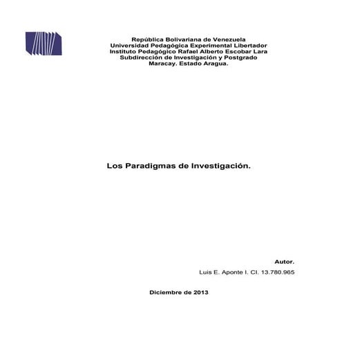 Ensayo Paradigmas de Investigación
