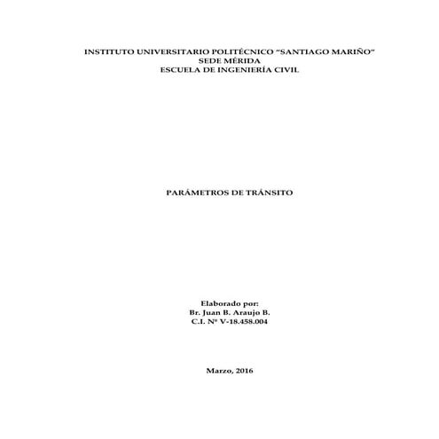 Ensayo parametros de transito 10032016