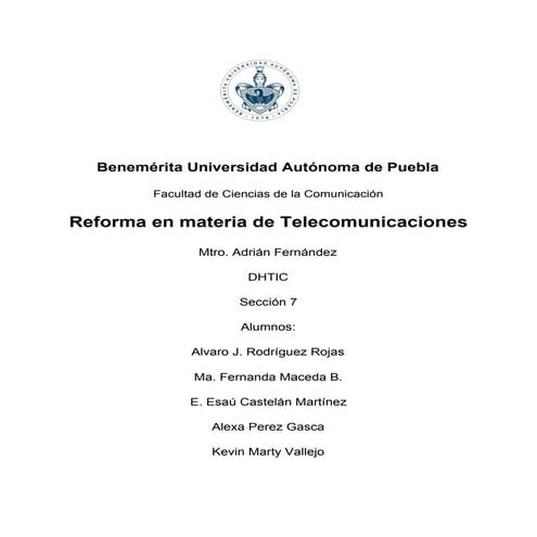 Ensayo reformadetelecomunicaciones