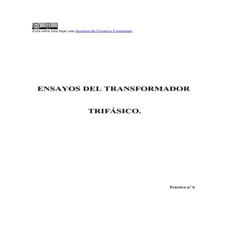Ensayos en un transformacion trifasico